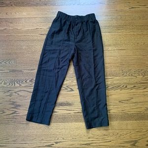 Madewell Tapered Huston Pull-on Crop Pant In Black